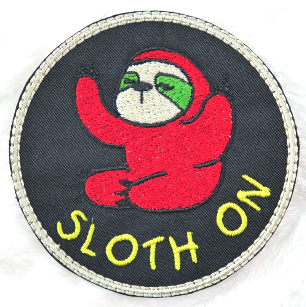Embroidery Patch Sloth Adorable Cute Patch IRON-ON (3" x 3")